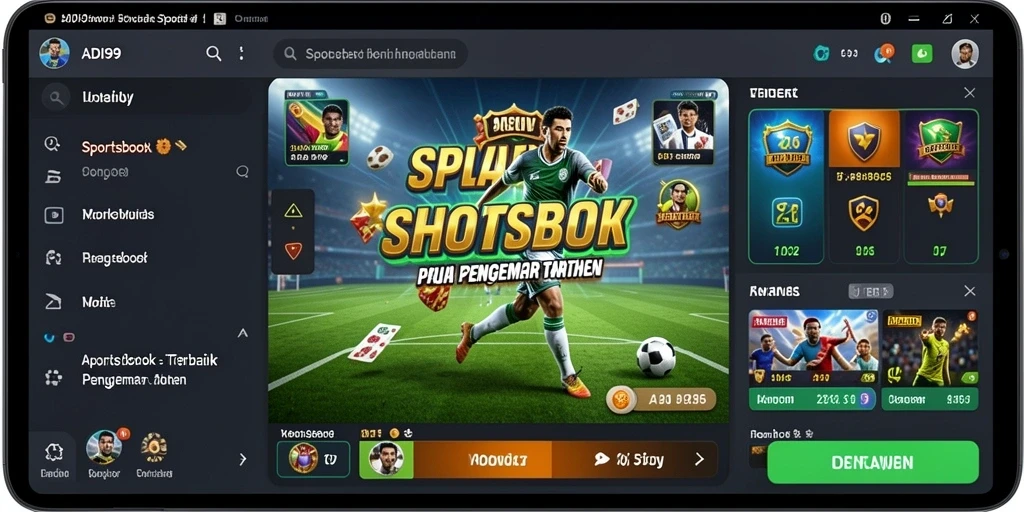 Tampilan menarik dari gameplay taruhan olahraga di ADI99.