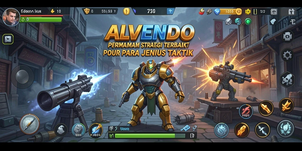 Tangkapan layar gameplay ALVENDO menunjukkan aksi strategi yang mendebarkan.