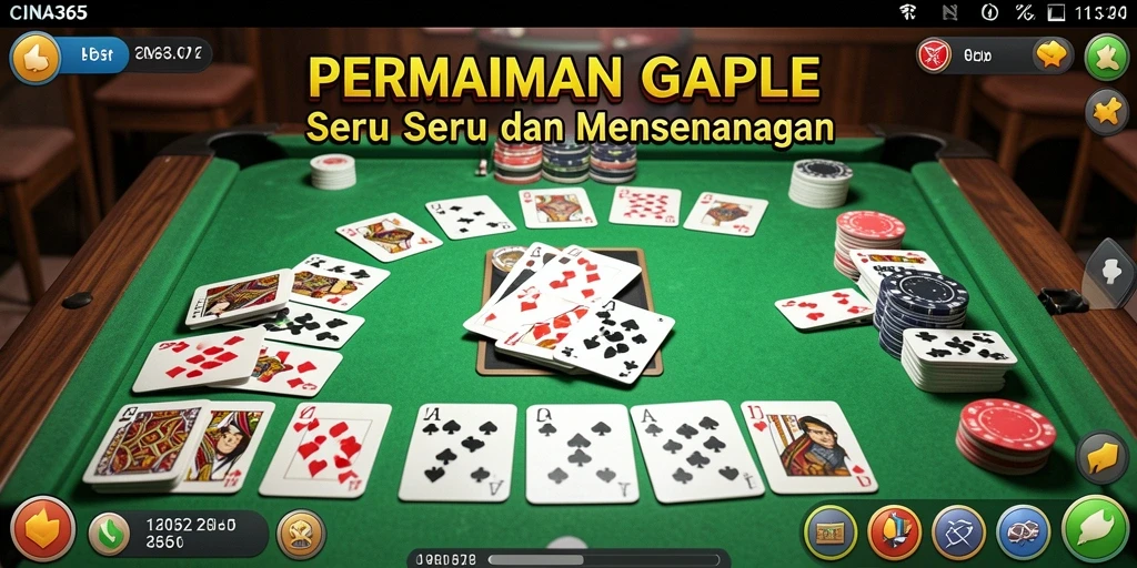 Tampilan gameplay Gaple yang seru dan interaktif.