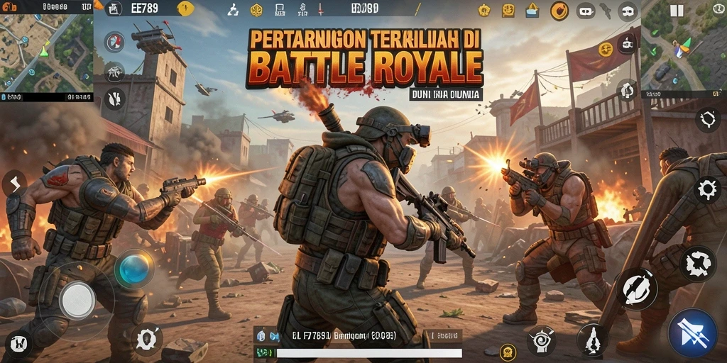 Gameplay seru di arena Battle Royale, taklukkan musuh dan menjadi yang terbaik.