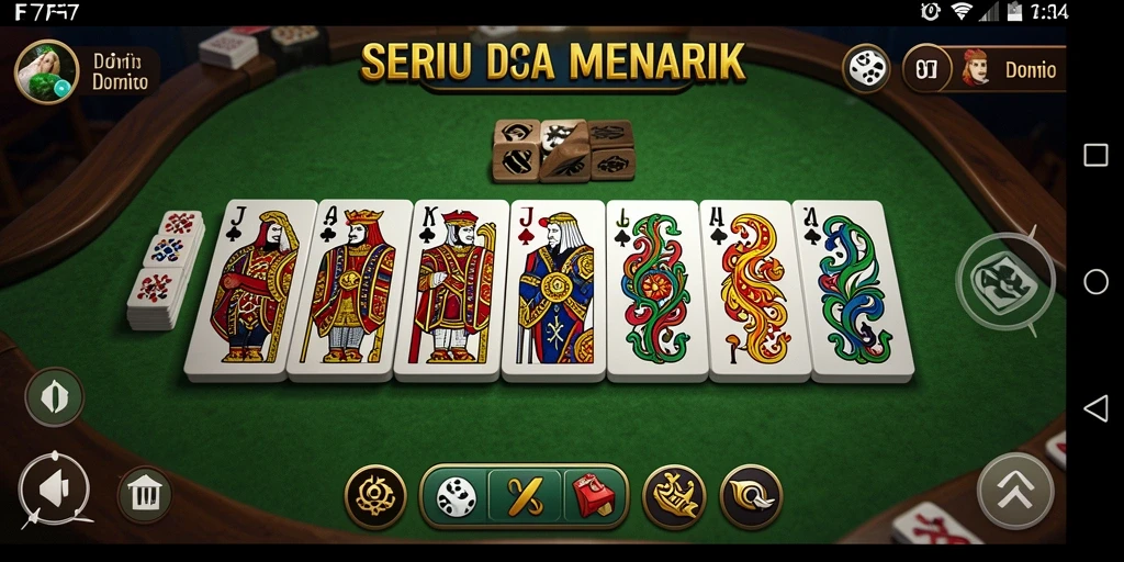 Screenshot gameplay F7F7 menampilkan aksi seru dalam permainan Domino.
