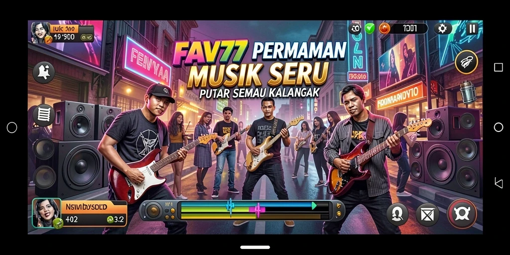 Gambar gameplay FAV77 yang menarik dengan lagu-lagu kesukaan.