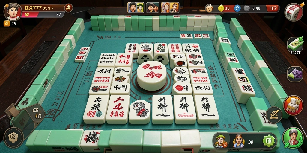 Screenshot gameplay IDX777 menampilkan keseruan bermain Mahjong.