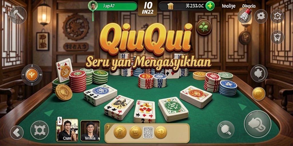 Tampilan gameplay seru dalam IN22 QiuQiu.