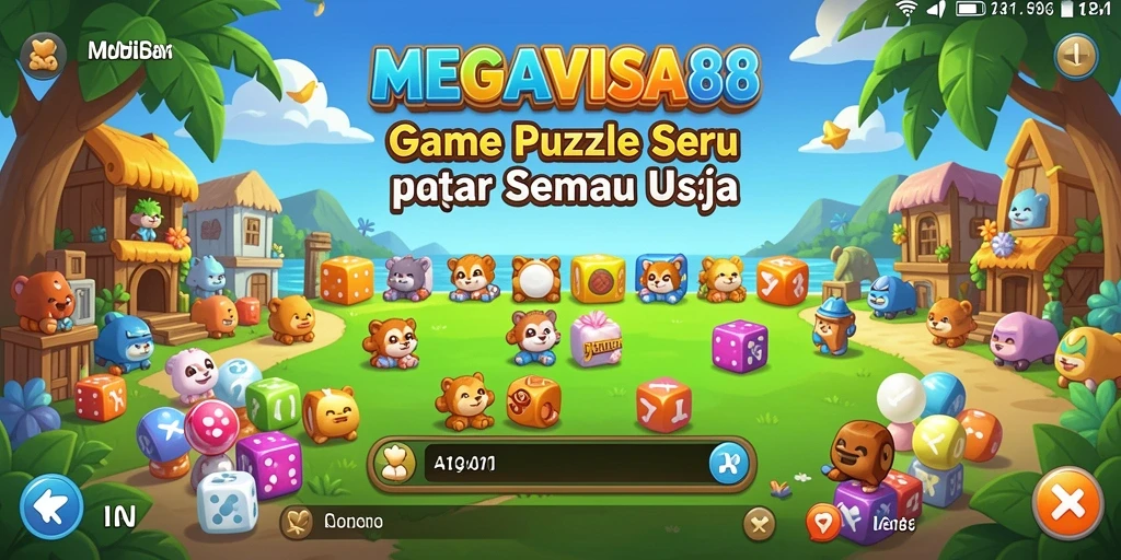 Tampilan gameplay puzzle MEGAVISA88 yang menantang dan menarik.