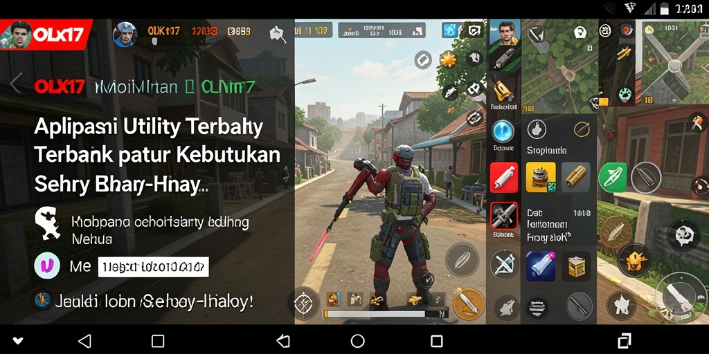 Screenshot utama OLX17 menampilkan fitur-fitur aplikasi Utility.