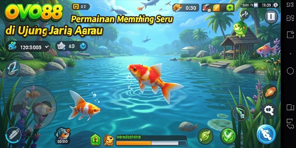 Gameplay OVO88 menampilkan aksi seru dalam memancing.