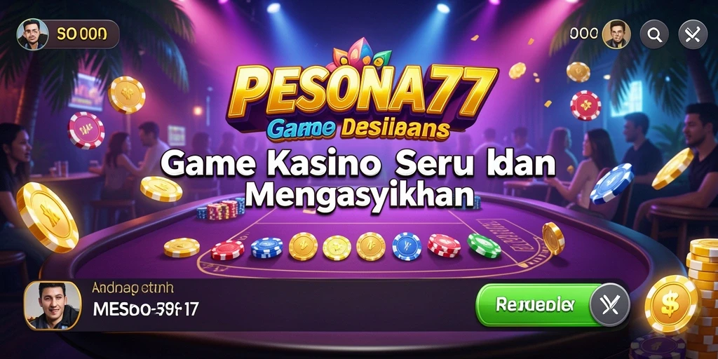 Tampilan gameplay PESONA77 yang memukau dalam permainan Kasino.
