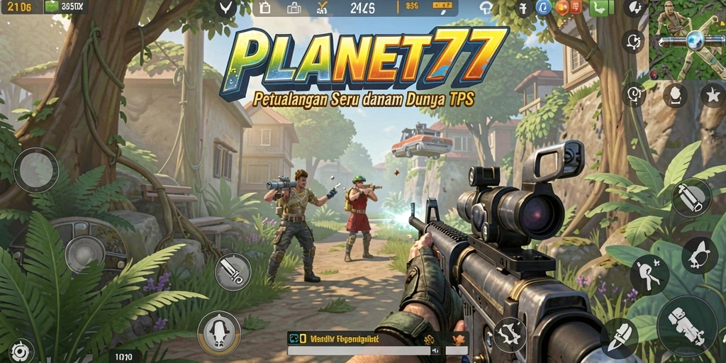 Tampilan menarik dari gameplay TPS di PLANET77 dengan aksi seru.