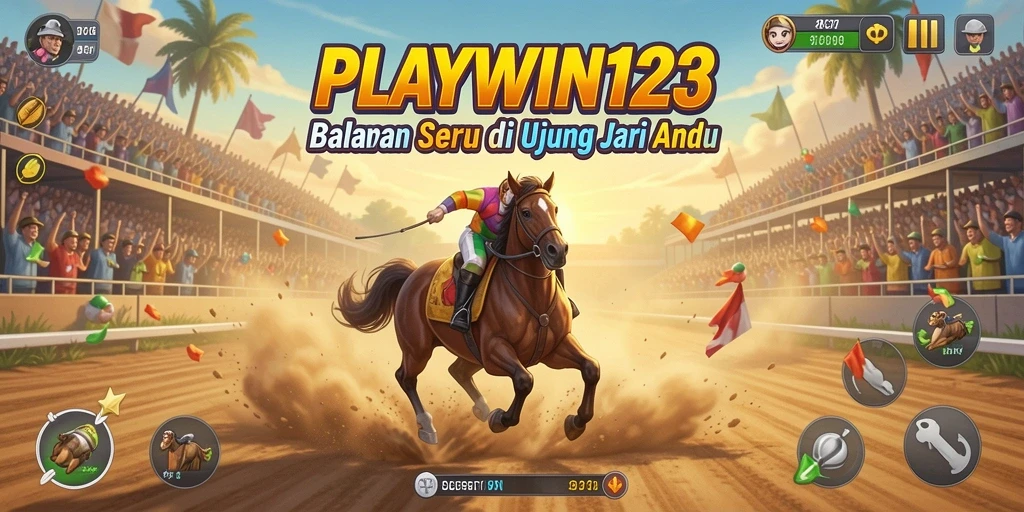 Tangkapan layar gameplay PLAYWIN123 menampilkan balapan yang mendebarkan dan menantang.