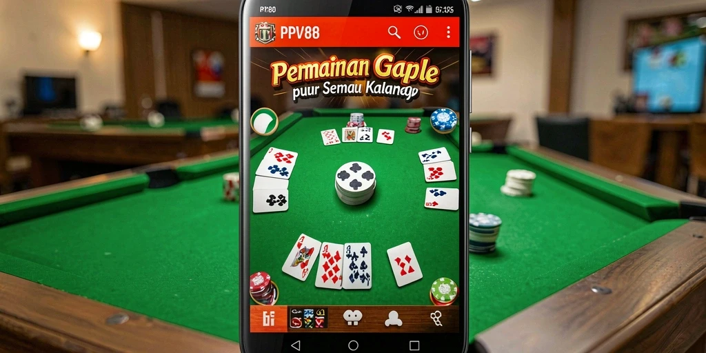 Screenshot gameplay PPV88 dengan antarmuka permainan Gaple yang menarik.