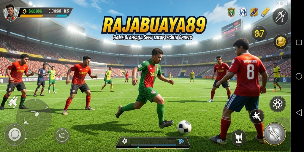 Tampilan gameplay menegangkan di RAJABUAYA89 dengan aksi olahraga yang seru.