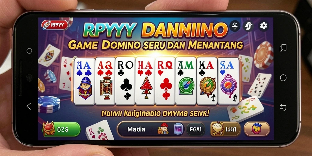 Screenshot utama RPYYY menampilkan aksi seru permainan Domino.