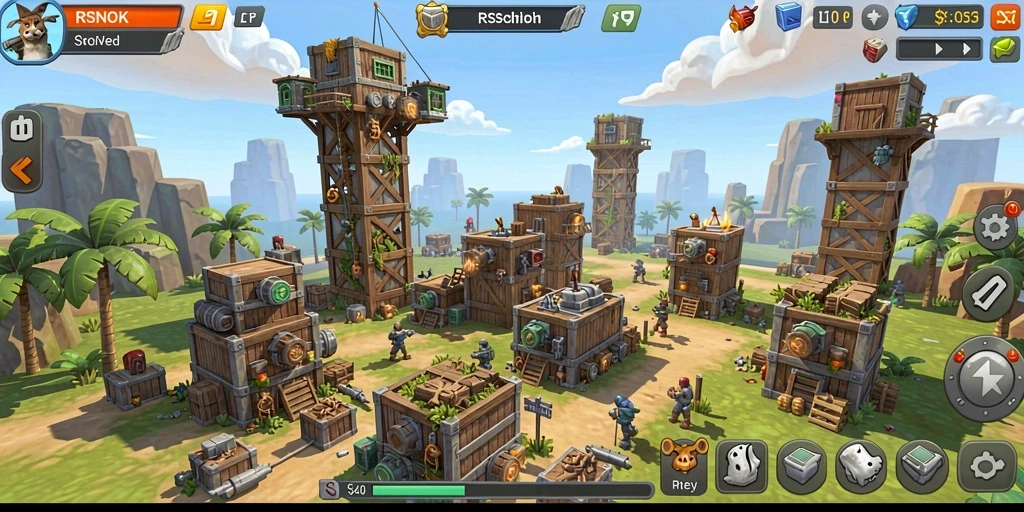 Tampilan gameplay RSNOK dengan strategi Tower Defense yang menantang.