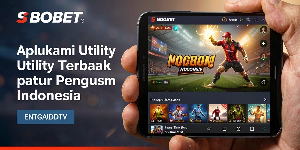Tangkapan layar utama aplikasi SBOBET dengan tampilan antarmuka yang rapi dan informatif.