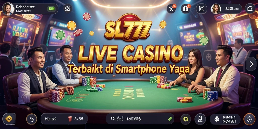 Tampilan gameplay menegangkan di dalam aplikasi Live Casino SL777.