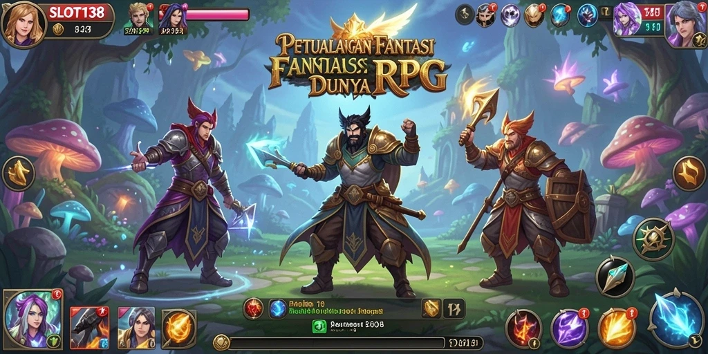 Tampilan gameplay menakjubkan dalam dunia petualangan RPG.