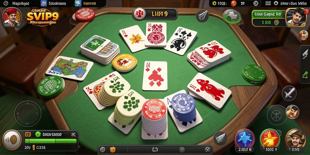 Screenshot gameplay SVIP9 yang menampilkan keseruan bermain Gaple.