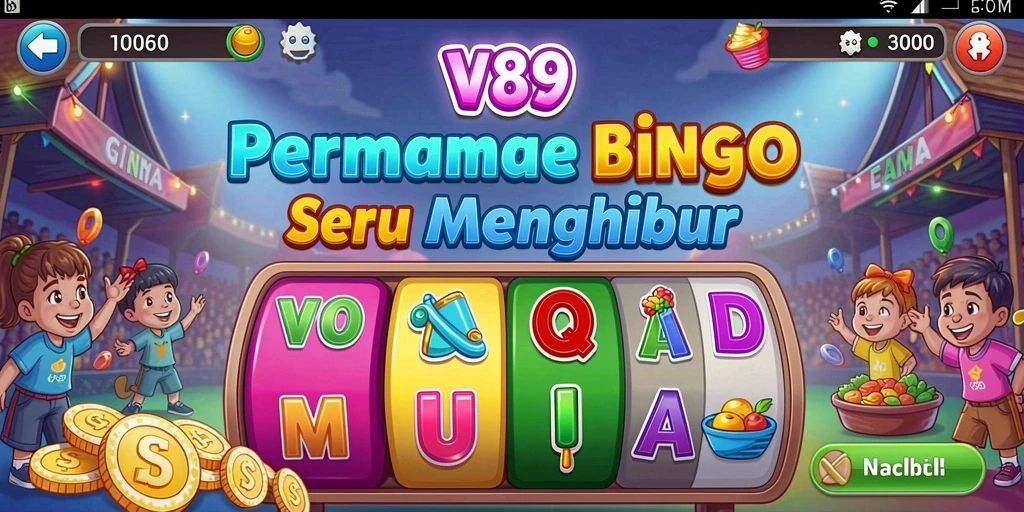 Tampilan gameplay Bingo yang seru di V89.