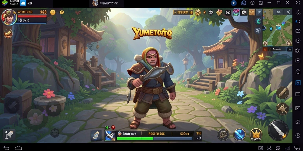 Gameplay seru di YUMETOTO dengan pertempuran epik.
